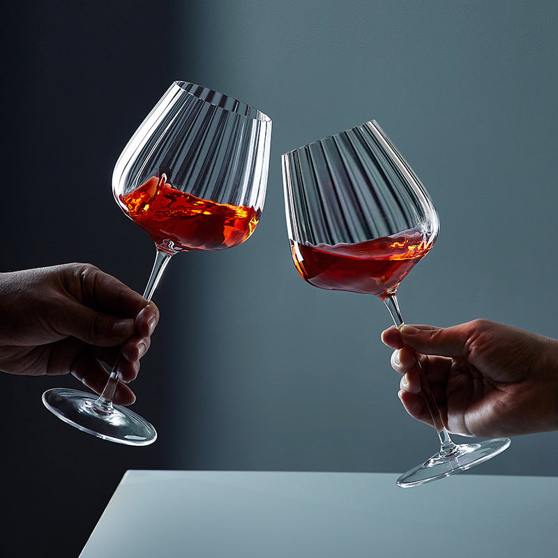 Elevate Your Wine Experience with Our Rainbow Burgundy Crystal Red Wine Glass